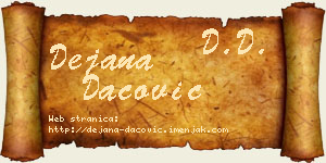 Dejana Dacović vizit kartica